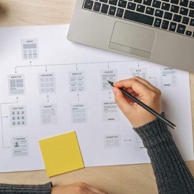 Student schreibt einen Kurs